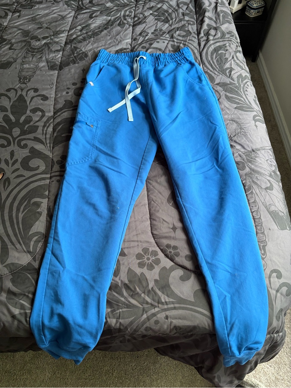 Figs Women's Bright Blue Drawstring Jogger Sweatpants